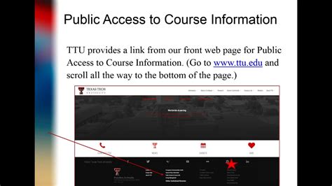 Public Access to Course Information .